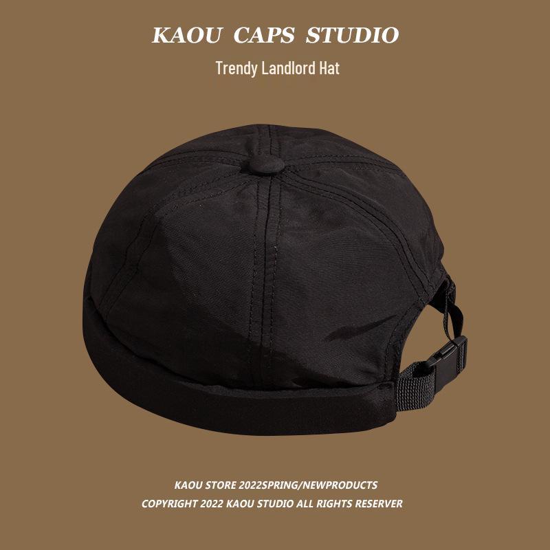 Men's Quick-Dry Retro Landlord Skullcap: Breathable, Japanese Street Style Hat