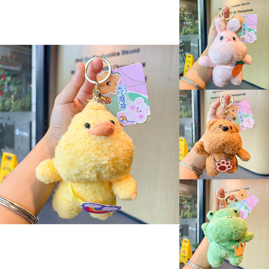 Adorable Plush Dudu Mouth Bear Duck Animal Keychain For Couples And Kids