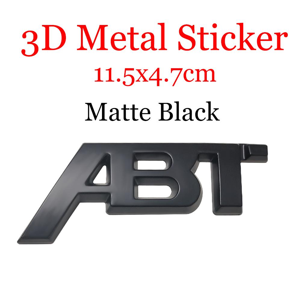 Car Front Grliie Badges 3D Metal ABT Emblem Body Trunk Decor Stickers Accessories For S Sline Quattro S6 S7 S8 A4 TTRS A6L RS