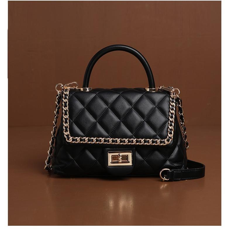 Advanced Style Handbag for Women, Spring and Summer Stylish Versatile Texture Crossbody Bag, Diamond Grid Hand-held Small Square Bag