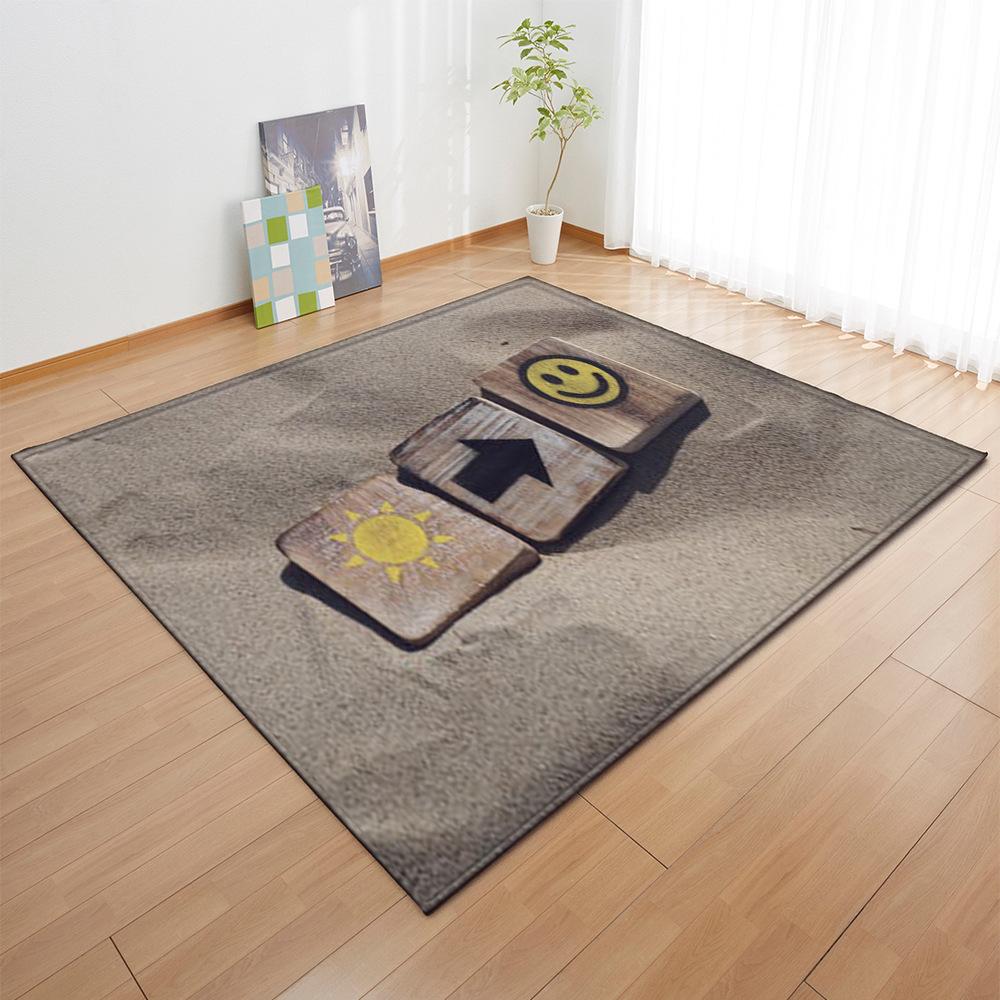 Textured Large Carpet Feather Wind Bedroom Floor Mat