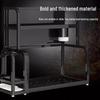 Black Double Layer Stainless Steel Kitchen Storage Rack