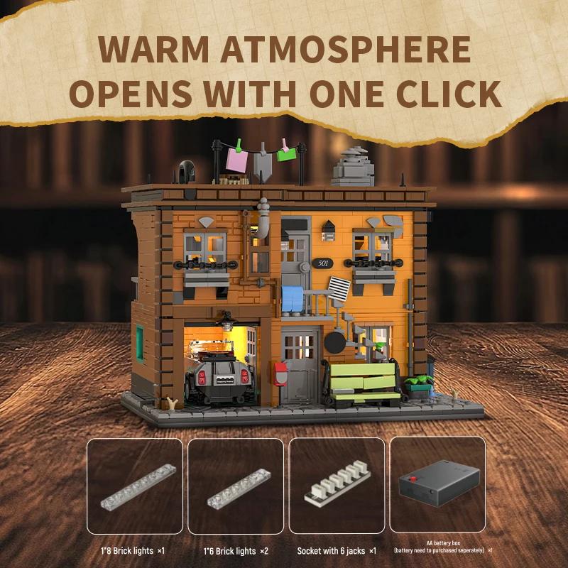 Non-Toxic 2284Pcs English Cottage Building Blocks Retro House With Car Moc Model Bricks Desktop Decoration Diy Toys For Kids Holiday Gifts