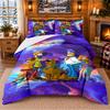 Scooby Doo Pattern Bedding 3Pcs Set Bed Sheet And Pillowcases For Indoor Bedroom