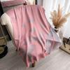 Butterfly Retro Trend Tencel Cotton Women'S Thermal Scarf Double-Sided Two-Color Fashion Shawl Silk Scarf
