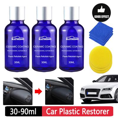1-3 STuks 30ml Plastic Opknapmiddel Auto Plastic Onderdelen Kristal Coating Keramische Coating Opknap Reinigingsmiddel Auto Interieur