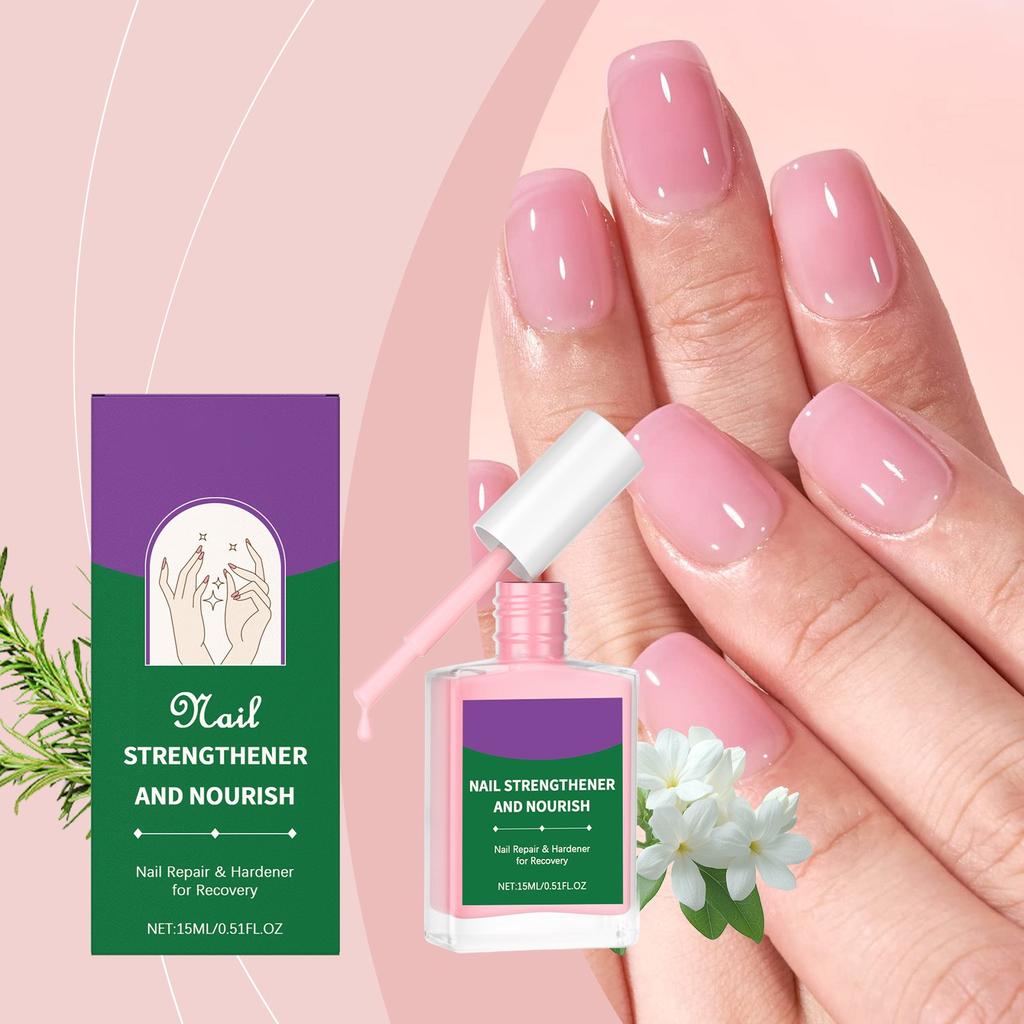 Nail Polish Enhancer, A Natural Nail Strengthener, Is Used To Nourish Damaged Nails For A Long Time,15ml