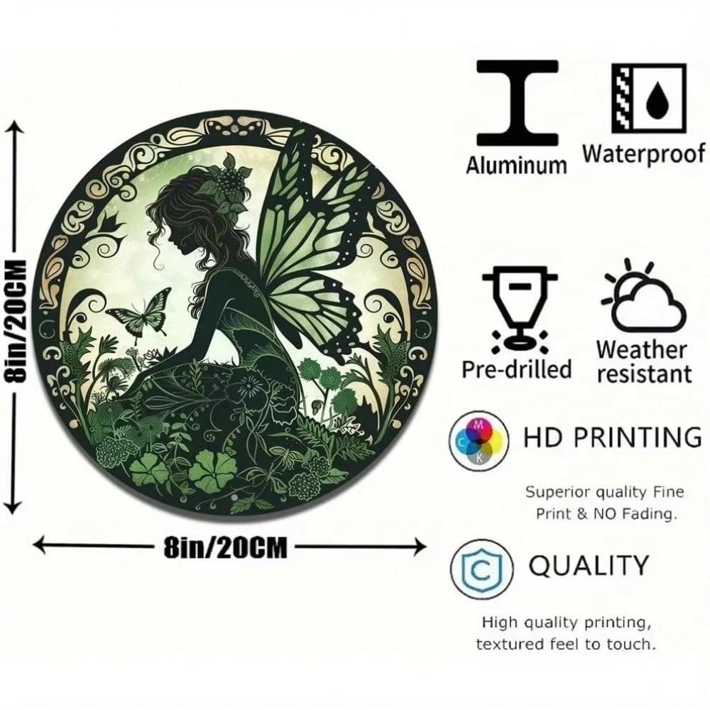 

Metal Wall Art Vintage 2D Print Enchanted Spring Fairy Tale Tin Sign TYA0776-20X20CM різнокольоровий