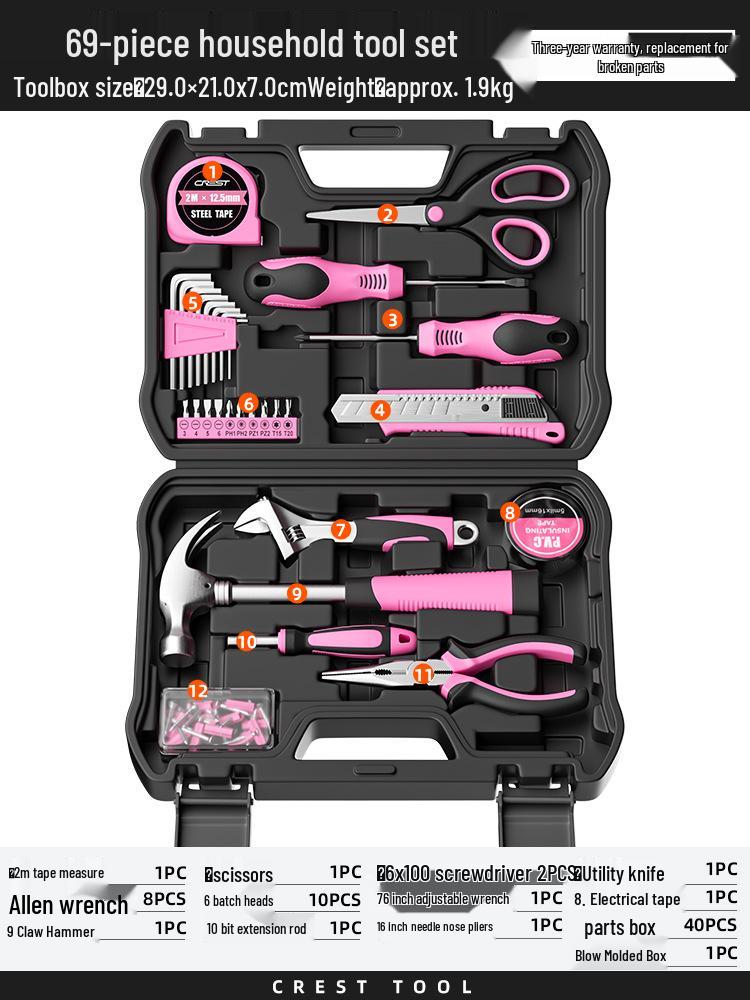 Multifunctional Electrician Toolbox: Complete Hardware & Electric Drill Set
