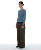 PARTIMENTO WOMEN 2Way Belted Layered Parachute Pants_Brown
