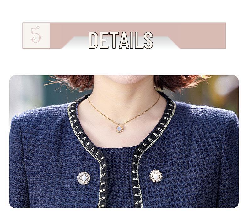 Costum din două piese de primăvară 2024 pentru femei de vârstă mijlocie (40-60)