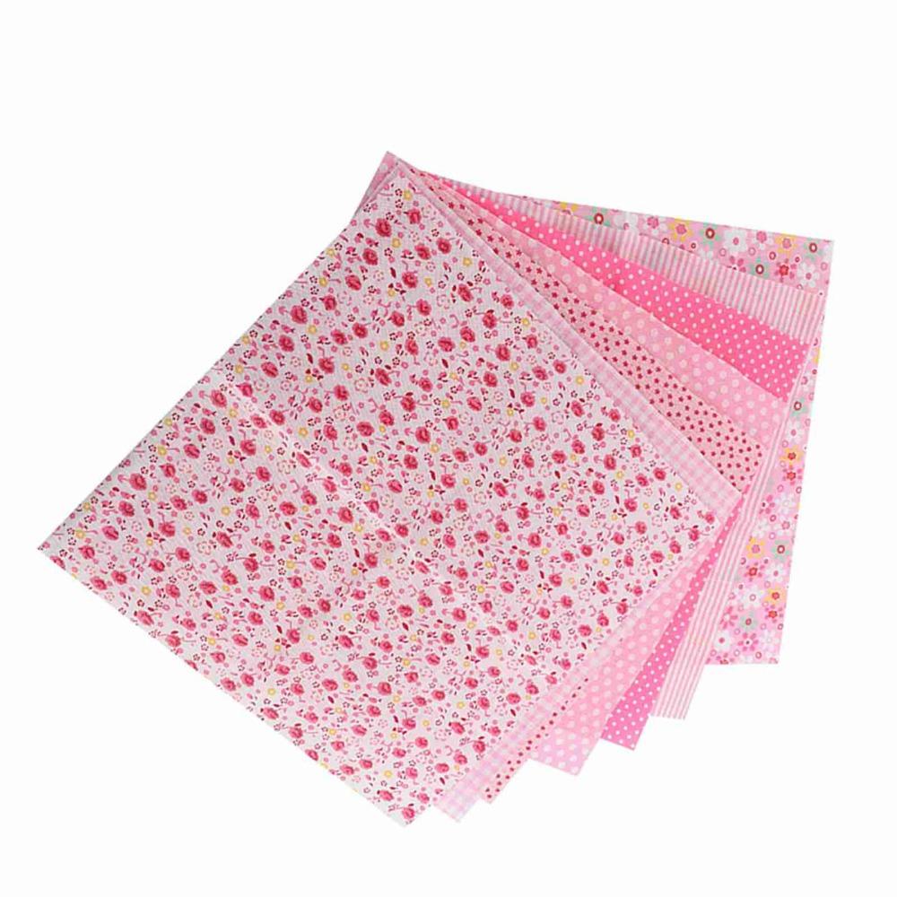 7Pcs 7 Mixed Colors Fabric Bundle Pure Cotton Material Patchwork Cloth Quilting Cloth DIY Patchwork