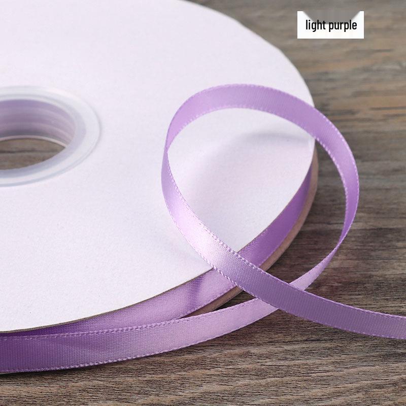 Solid Color Polyester Ribbon for DIY Floral Crafts & Cake Decoration