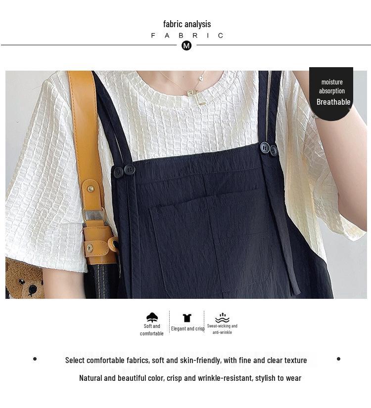 Summer Design Spliced Two-Piece T-Shirt Dress – Korean Style Loose Slimming Maternity Wear