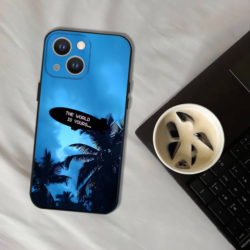 Tony M-Montana of S-Scarface Phone Case For iPhone 16,15,14,13,12,11,Pro,XS,Max,XR,Plus,E,SE4,Mini Black Soft Cover