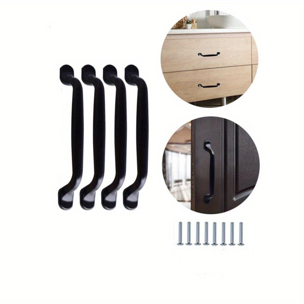 

4/8/16 шт. Ручки для шкафа с винтами, Черные ручки-тяжки 128 мм для шкафчиков, Ручка для двери, ящика мебели спальни