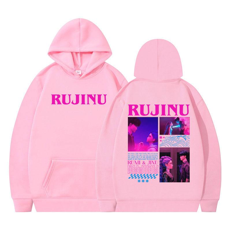 KPop Demon Hunters Huntrix Saja Boys Rujinu Aestheticshoodie Men Women Fashion Pullover Long Sleeves Loose Casual Sweatshirt Top