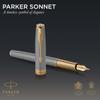 PARKER Sonnet Premium Sizzle GT Fountain Fine 18K Gold Gift Officially Product Number 1931489 Pen, Nib, Nib, Boxed, Imported,