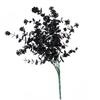 7 Branches Artificial Black Eucalyptus Leaves Plastic Plants Persian Fern Halloween Fake Flower Bouquet Home Office Decoration