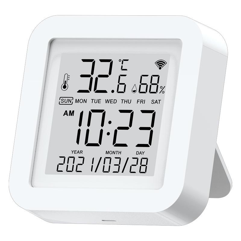 Tuya WiFi Indoor Temperature & Humidity Sensor with Remote Control and Probe