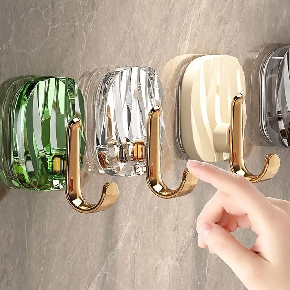 4 Pieces Set Strong Load-bearing Bathroom Hook Luxury Self Adhesive Hook  Home Organization Use