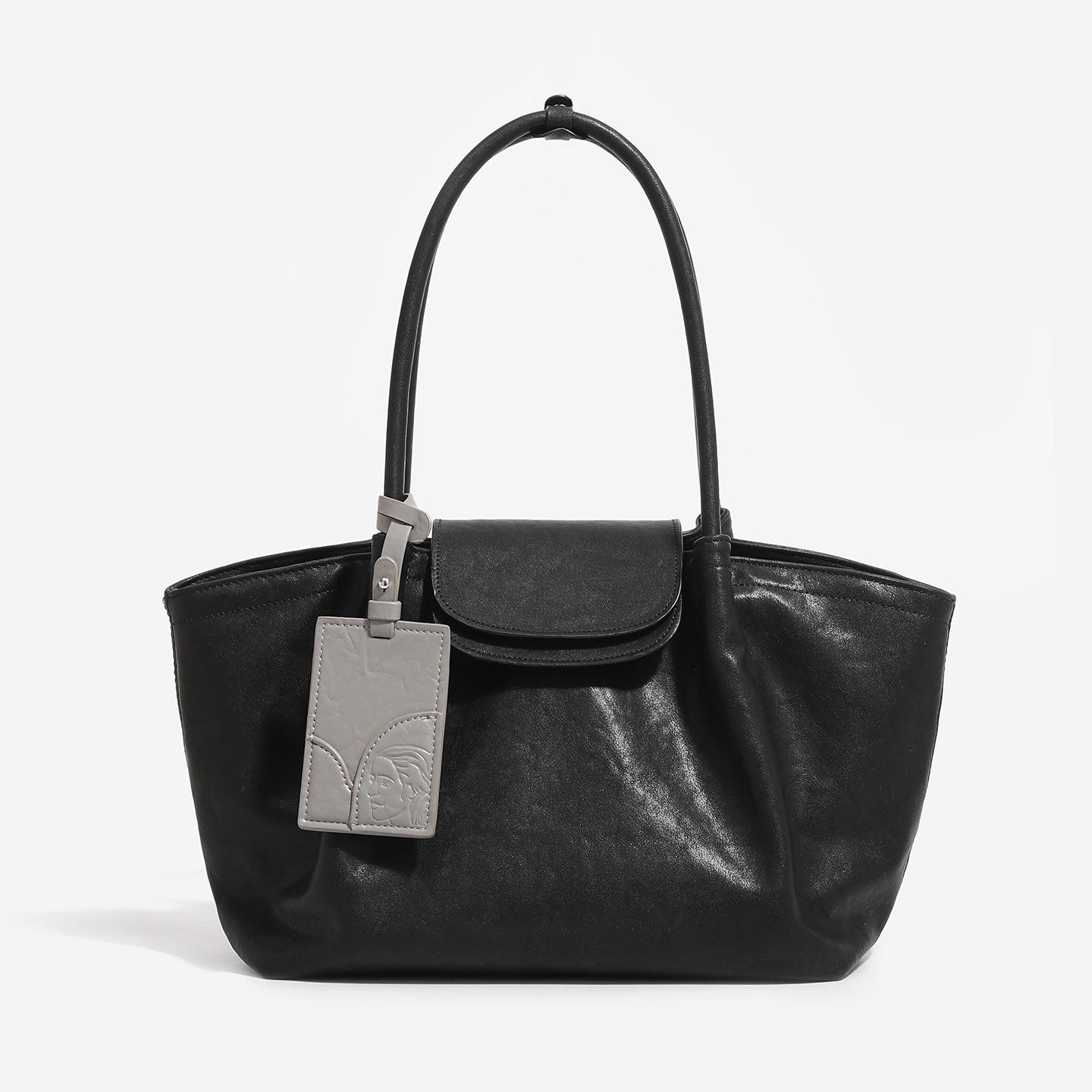 

Новые женские сумки из ПУ кожи, большая сумка-тоут для женщин, сумки с верхней ручкой для поездок на работу, женская сумка на одно плечо чёрный