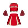 Womens Sexy Cheerleading Dance Costume Short Skirt Set Performance Competition