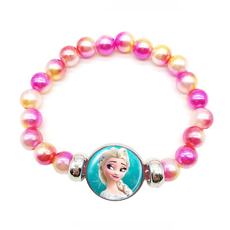 Frozen Princess Elsa Rainbow Beaded Retractable Children's Bracelet