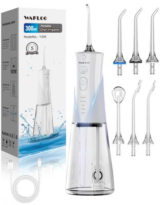 Oral Jet Tooth Teeth Jet Portable Water Flosser with 300ml Large Capacity Water IPX7 Essential for Home and 5 6 Floss Heads Irrigator, Washer, Jet,