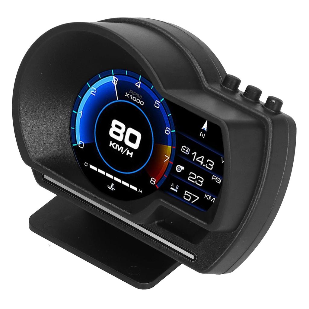 Car Head Up Display OBD2 GPS Dual System HD Screen Speedometer Tachometer Projector Center Console Mounted Universal