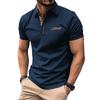 Summer Fashion Versatile Body Shirt Loose Men's T-shirt Men's Buttons Lapel Sports Polo Shirt Tops