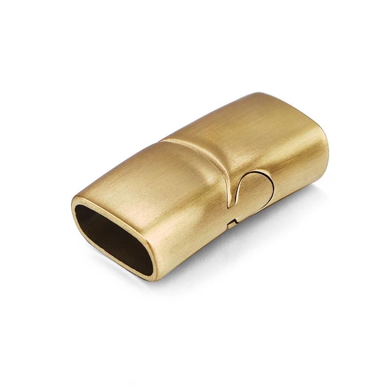 316 Stainless Steel Magnetic Clasp Leather Bracelet, DIY Jewelry Accessory, Flat Buckle Woven Cord.