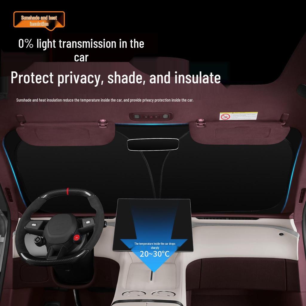 Sunshade for Xiaomi YU7/SU7 Windshield: Heat Insulation Sunroof Blocker & Light Blocking Curtain Accessories