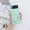 Bezprzewodowe Ładowanie Magnetyczne Etui Na Samsunga Galaxy Z Flip 4 Etui Ultra-Cienkie Przyjazne Dla Skóry Twarde Magsafe Etui Na Samsunga Zflip3