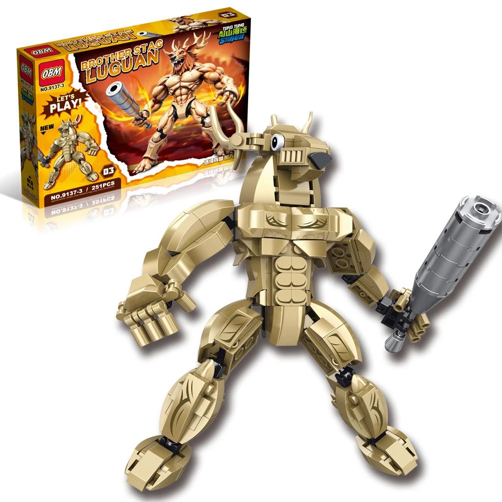 Ninja Mech Kaffee Cappuccino Bausteine Set Tung Tung Tung Sahur Tralalero Tralala Haifisch Spielzeug Kinderspielzeug Erwachsenengeschenk