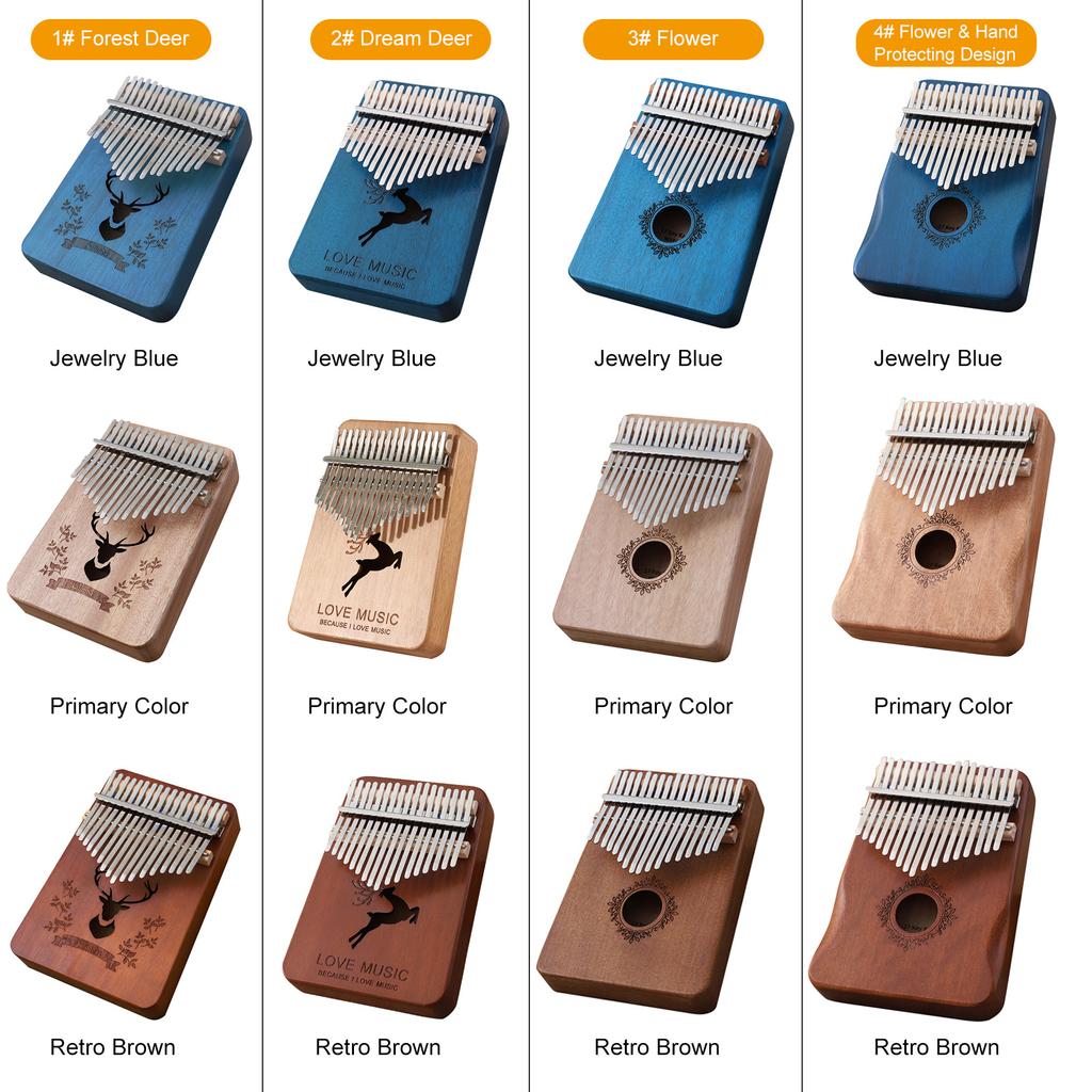 17Keys Portable Thumb Piano Beginner Instrument Kalimba Finger Piano Mbira Small Musical Toys