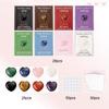 24/48Pcs Pocket Affection Cards with Heart Shape Natural Stone For Wedding Bridal Showers Valentines Gift Giving