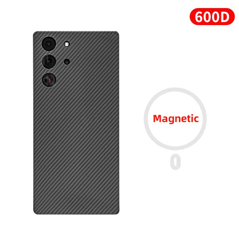 For Redmagic 10 Pro/10 Pro+/10 Air/10SPro/10SPro+ Carbon Case Aramid Fiber Kevlar Fabric Thin Hard Cover Magnetic Black Slim
