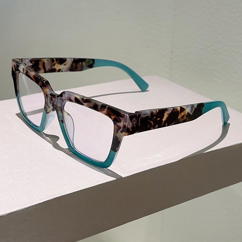 

KAMMPT Oversized Square Glasses Women 2026 New in Fashion Patchwork Rim Decor Optical Frames Trendy Blue Light Blocking Eyewear transparent lenses