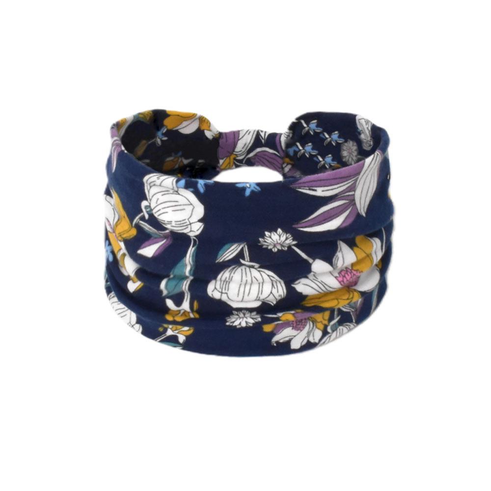 Women's Paisley Sport Yoga Headband - Sweat-Absorbing, Elastic Cotton, Bohemian Style