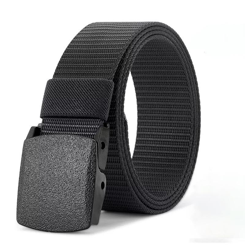 Wide Nylon Tactical Belt Men'S And Women'S Same Outdoor Metal-Free Canvas Military Training Belt