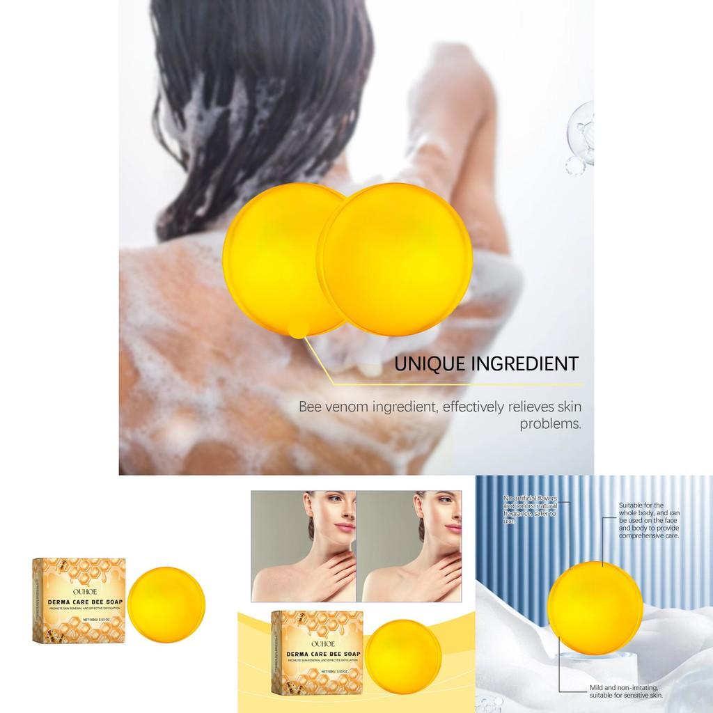 Ouhoe Bee Venom Skin Care Soap Moisturizing Nourishing Cleansing Body Bar For Radiant Skin