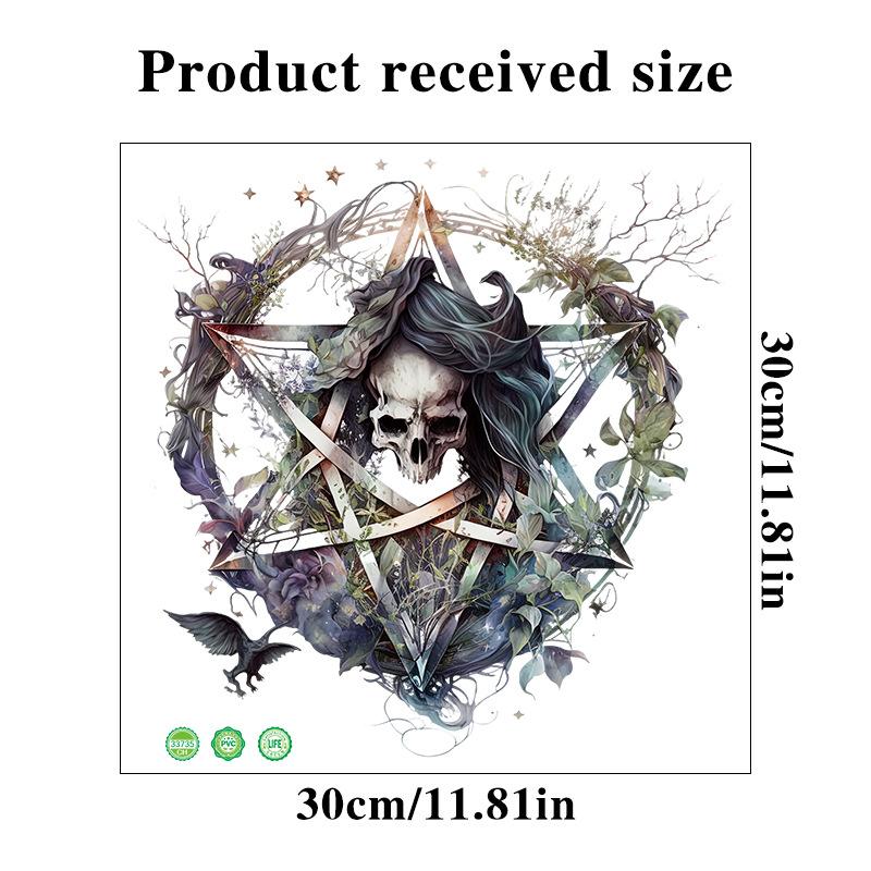 Halloween Wall Stickers Skull Skeleton Butterfly Star Devil Horror Scary Home Party Decoration Vinyl Decals for Kids Room WC Toilet Decor