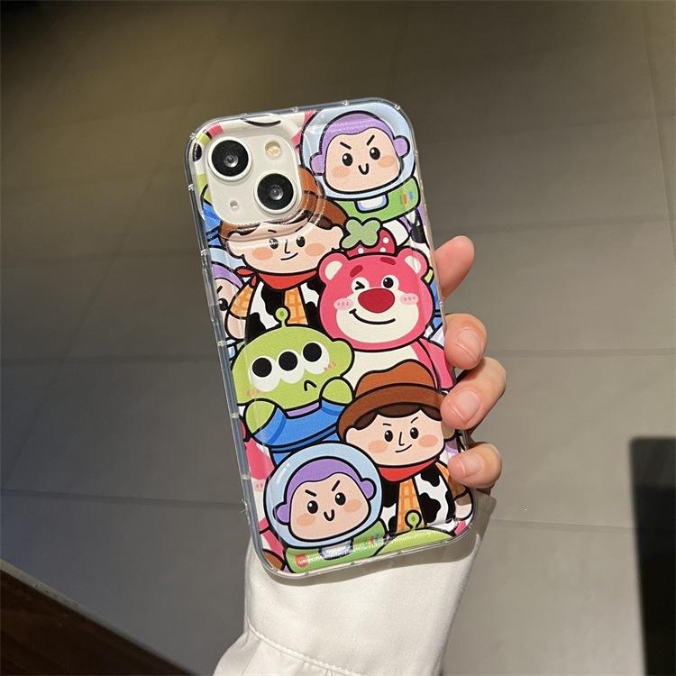 Cartoon 15 Story for iPhone14promax mobile phone case Apple 13/12 airbag anti-drop 11 soft case