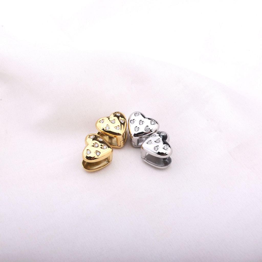 High-End European & American Cubic Zirconia Stud Earrings - Versatile Stainless Steel Fashion Jewelry