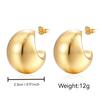 Stainless Steel Chunky Hoop Earrings for Women Teen 18K Gold Plated Hypoallergenic Thick Huggie Hoop Jewelry for Christmas Gifts