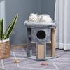 Cat Tree Tower For Indoor Cats Cat Scratching Post Climbing Activity Centre W Jute Scratching Pad Toy Ball Cat House Grey