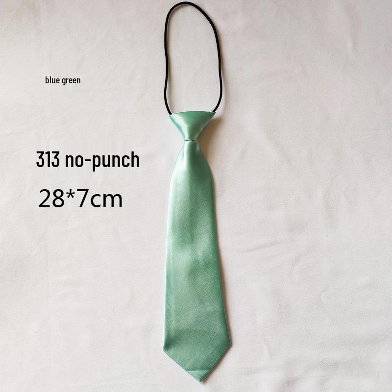 Solid Color Short Pullover with Cute Tie for Women & Children - Casual Uniform Accessory