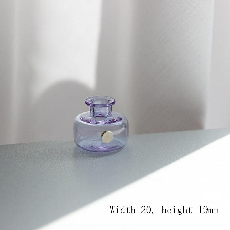 Mini Glass Vase Fridge Magnet with 3D Micro Landscape for Home Office Decoration