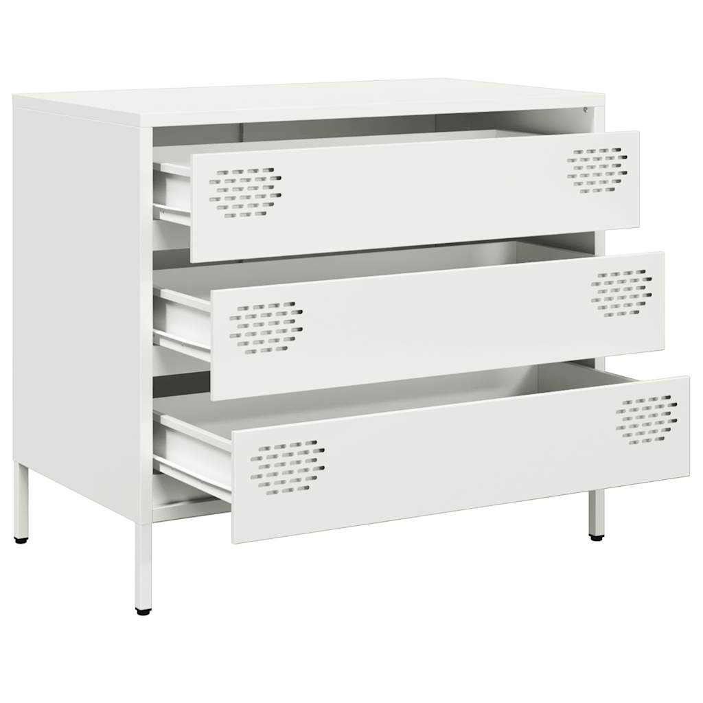 Sideboard White 68 x 39 x 58.5 cm Cold Rolled Steel